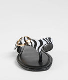 Statement Gleam Buckle Thong Sandals