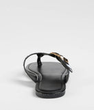 Statement Gleam Buckle Thong Sandals