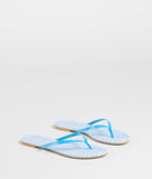 Stay on-trend this season with the Cutie Vibe Gingham Print Thong Strap Sandals in blue, a must-have for creating stylish and effortless spring outfits for women.