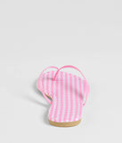 Stay on-trend this season with the Cutie Vibe Gingham Print Thong Strap Sandals in pink, a must-have for creating stylish and effortless spring outfits for women.