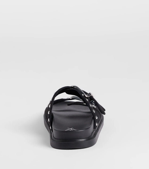 Cool Girl Studded Western Buckle Sandals | Windsor