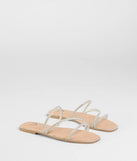 Always Glowing Rhinestone Strap Sandals