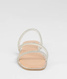 Always Glowing Rhinestone Strap Sandals