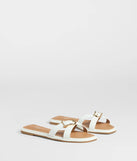 Down For Anything Buckle Criss-Cross Sandals
