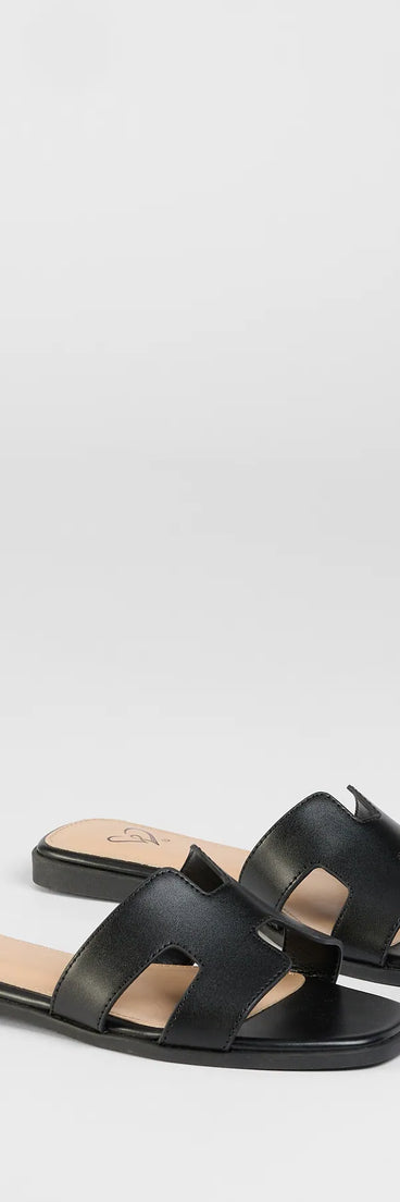 Fave Chic Cutout Strap Sandals