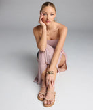 Always Shining Rhinestone Strappy Sandals