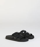 Sunny Vibe Cutout Strappy Slide Sandals