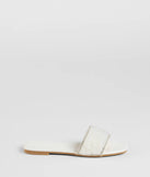 Stay on-trend this season with the Ever So Chic Rhinestone Pearl Sandals in white, a must-have for creating stylish and effortless spring outfits for women.