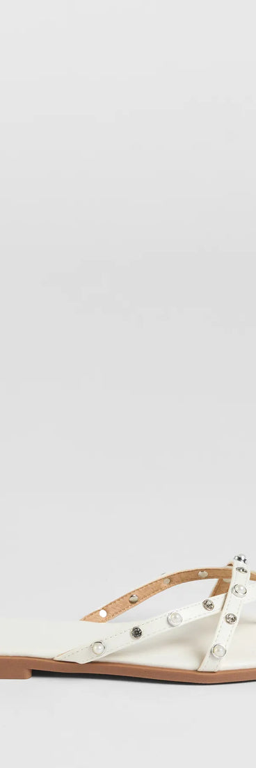 Get inspired with the Stylishly Glam Strappy Rhinestone Pearl Sandals, a feed-worthy white piece that’s part of Windsor's updated and curated women’s clothing edit packed with must-have fall outfit ideas.