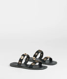 Stay on-trend this season with the Impressive Style Strappy Sandals in black, a must-have for creating stylish and effortless spring outfits for women.