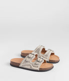Stay on-trend this season with the Pretty Glam Rhinestone Pearl Buckle Slide Sandals in white, a must-have for creating stylish and effortless spring outfits for women.