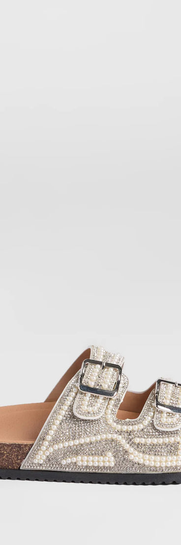 Get inspired with the Pretty Glam Rhinestone Pearl Buckle Slide Sandals, a feed-worthy white piece that’s part of Windsor's updated and curated women’s clothing edit packed with must-have fall outfit ideas.