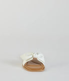 Elevate warm-weather looks with Such A Delight Bow Flat Sandals in white, a pair of trendy sandals bringing chic, modern flair to every step.