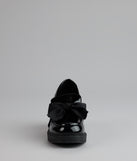 Gloss And Bow Block Heel Loafers