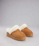 Cozy Girl Platform Faux Fur Slippers