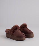 Cozy Girl Platform Faux Fur Slippers