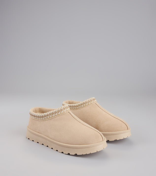 Cozy Status Faux Suede Platform Slippers