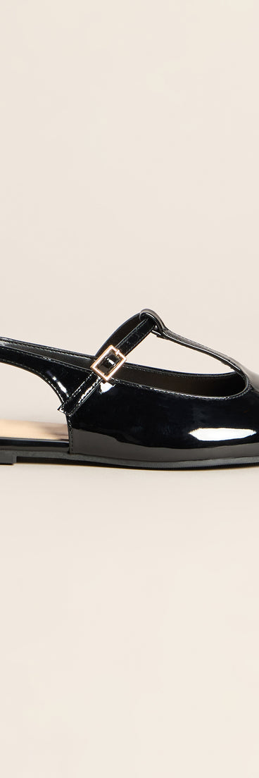 Class Act Patent Mary Jane Flats