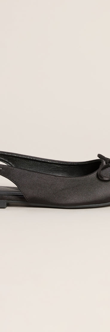 First Position Satin Bow Ballet Flats