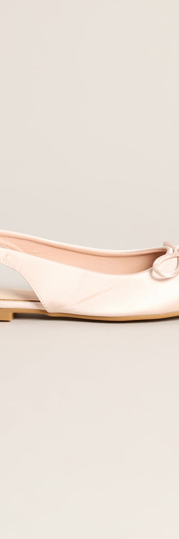 First Position Satin Bow Ballet Flats