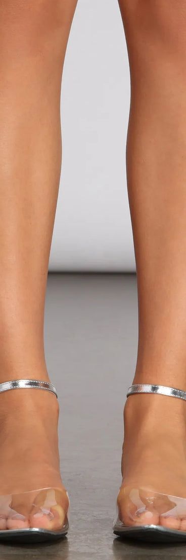 Excuse Me Miss Clear Chrome Flats