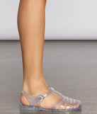 Thowin' it Back Glitter Jelly Flats