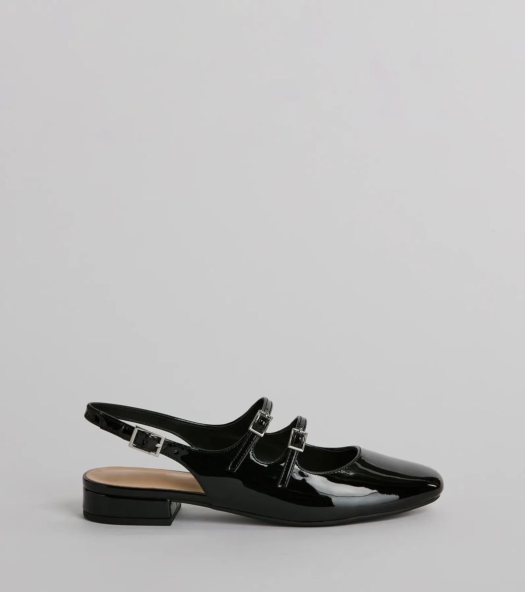The Everyday Sling Back Patent Leather Flats