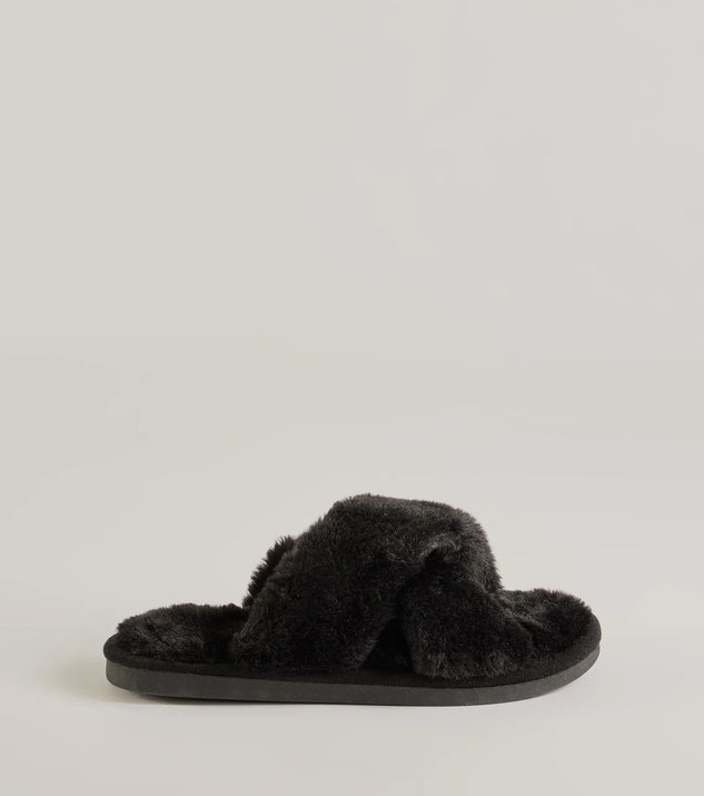 
Upgrade your style game for 2025 with the So Cozy Faux Fur Criss-Cross Slides in black, perfect for any fashion-forward wardrobe.