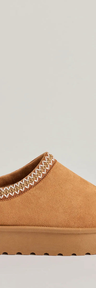 Get inspired with the Cozy Glam Faux Suede Platform Slippers, a feed-worthy tan piece that’s part of Windsor's updated and curated women’s clothing edit packed with must-have fall outfit ideas.