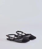 The Classically Chic Slingback Colorblock Ballet Flats are women's black shoes for work, featuring a sleek silhouette and cushioned sole for all-day comfort, and are a trendy choice for professional or business casual outfits.