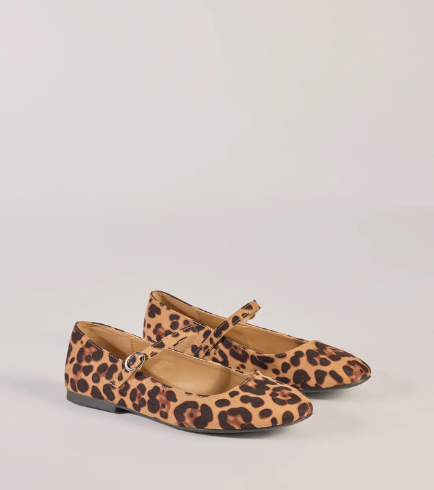 The Glam Instinct Leopard Print Flats are women's leopard print shoes for work, featuring a sleek silhouette and cushioned sole for all-day comfort, and are a trendy choice for professional or business casual outfits.