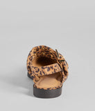 Sassy Stride Leopard Print Buckle Strap Flats
