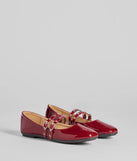 Sleek Buckled Strappy Patent Faux Leather Flats