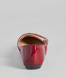 Sleek Buckled Strappy Patent Faux Leather Flats