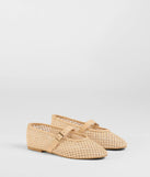 Stay on-trend this season with the Adorable Style Braided Mesh Ballet Flats in natural, a must-have for creating stylish and effortless spring outfits for women.