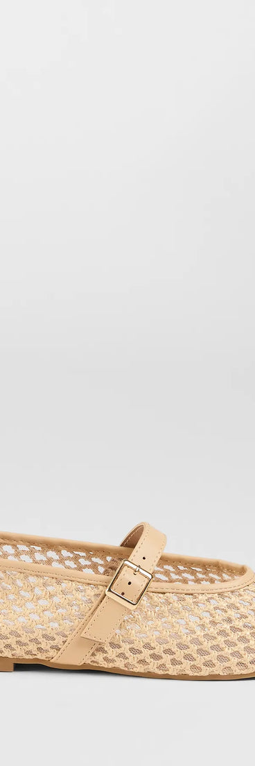 Stay on-trend this season with the Adorable Style Braided Mesh Ballet Flats in natural, a must-have for creating stylish and effortless spring outfits for women.