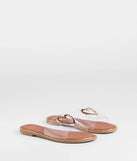 Stay on-trend this season with the Totally Heart Flat Sandals in clear, a must-have for creating stylish and effortless spring outfits for women.