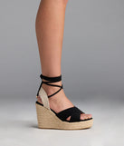 Weekend Date Lace-Up Espadrille Wedges