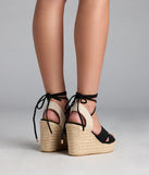 Weekend Date Lace-Up Espadrille Wedges