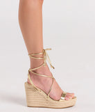 Coastal Weekend Lace-Up Espadrille Wedges