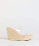 Stylish Transparency Espadrille Wedges
