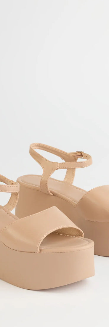 Step into style with the Cool Girl Era Wedge Heels, nude heels made to complete your Windsor look with comfort and glam in mind.