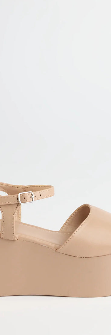 Turn heads in the Cool Girl Era Wedge Heels, nude heels showcasing a fresh trend or stylish detail made to elevate your full Windsor fit.