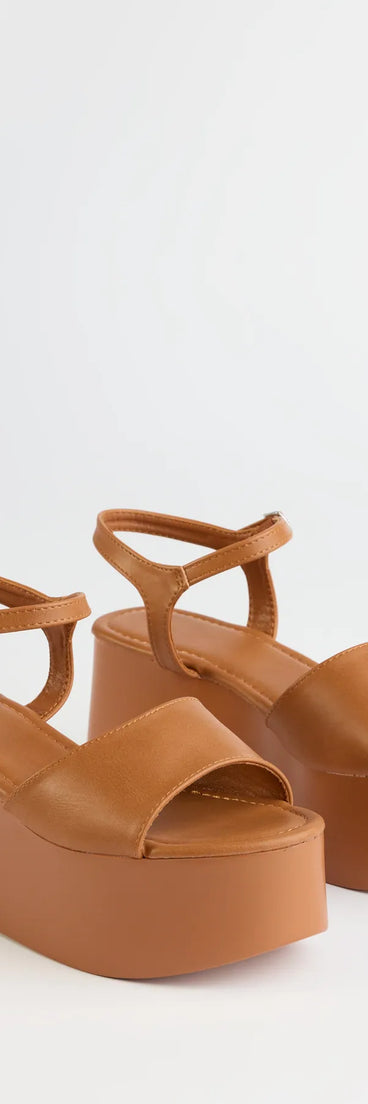 Step into style with the Cool Girl Era Wedge Heels, tan heels made to complete your Windsor look with comfort and glam in mind.