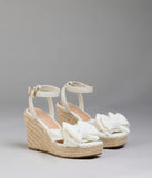 Sunny Day Plans Bow Espadrille Wedges