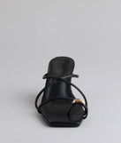 Turn heads in the Refined And Classy Toe Ring Strappy Wedges, black heels showcasing a fresh trend or stylish detail made to elevate your full Windsor fit.