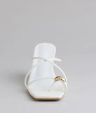 Turn heads in the Refined And Classy Toe Ring Strappy Wedges, white heels showcasing a fresh trend or stylish detail made to elevate your full Windsor fit.
