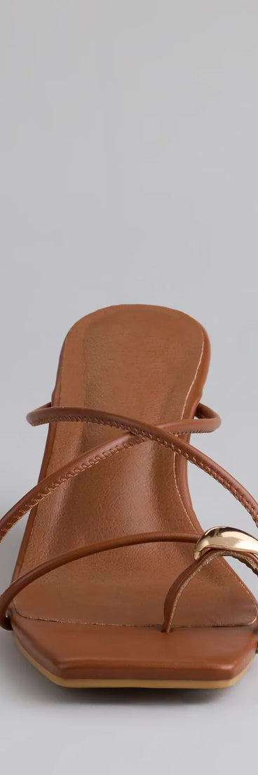 Turn heads in the Refined And Classy Toe Ring Strappy Wedges, tan heels showcasing a fresh trend or stylish detail made to elevate your full Windsor fit.