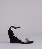 Pretty Little Sparkle Rhinestone Wedge Heels