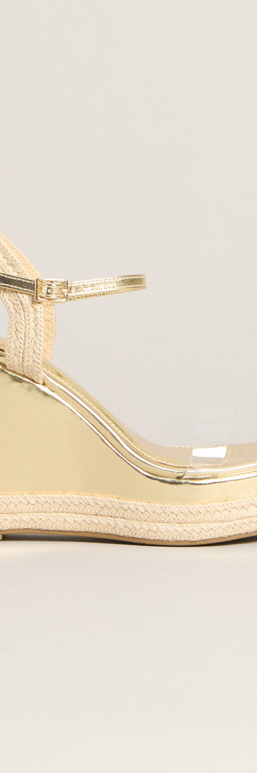 Escape The City Metallic Wedges